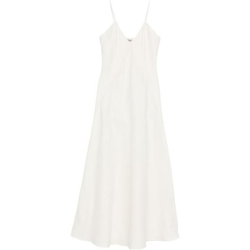Eleventy abito con scollo a v - bianco