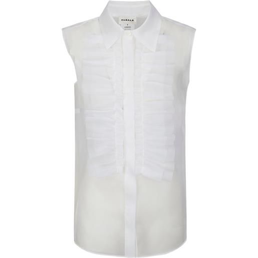 P.A.R.O.S.H. camicia con ruches - bianco