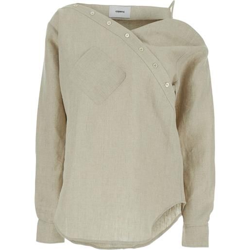 Coperni blusa heart monospalla - toni neutri