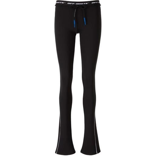 Off-White leggings con coulisse - nero