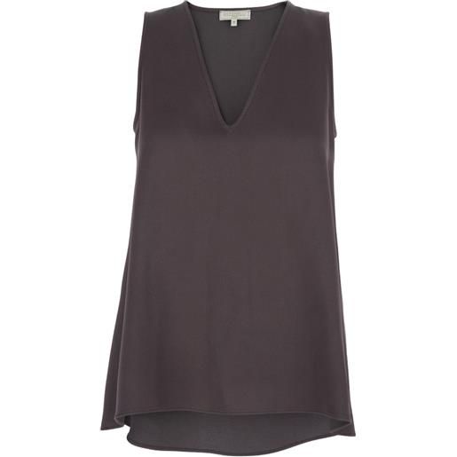 Antonelli blusa con scollo a v - grigio