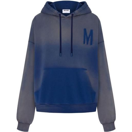 Moschino felpa con cappuccio con effetto sfumato - blu
