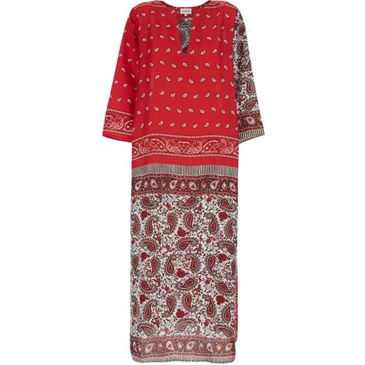 P.A.R.O.S.H. abito midi con scollo a v - rosso