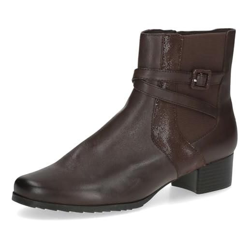 CAPRICE comfort stivaletti da donna con fibbia larghezza h, marrone (dk brown comb), 40 eu