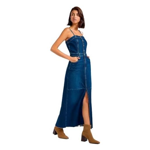Lee maxi vestito in denim, dark fusion, s