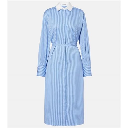 Altuzarra abito chemisier floyd in popeline di cotone a righe