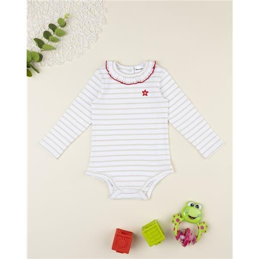 Bodysuit Manica Lunga Pinokio Per Bambine E Ragazze - 100% Cotone, Chiusura Automatica, Stampa Farfalla - copertina