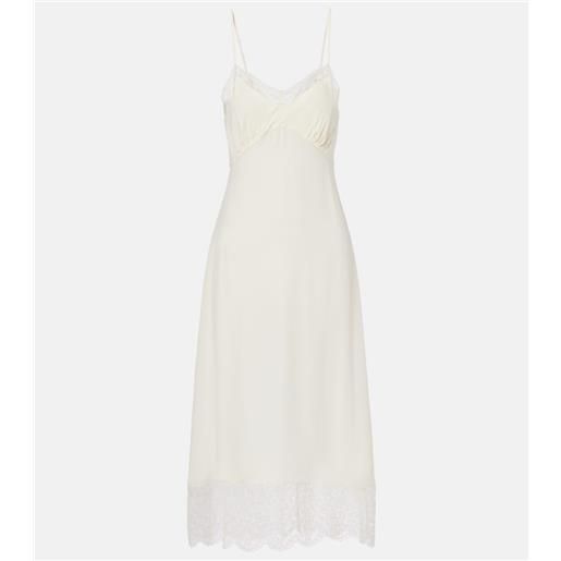 Simone Rocha abito sottoveste in crãªpe de chine con pizzo