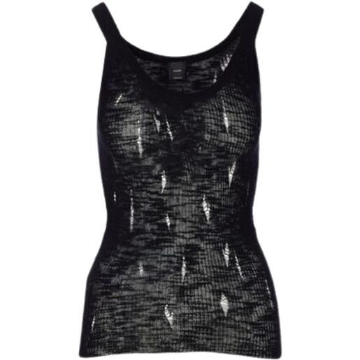 Pinko top sergio in maglia con rotture  slim fit