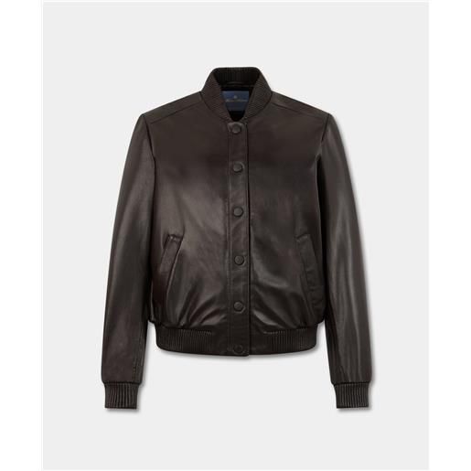 Brooks Brothers giacca bomber in camoscio marrone