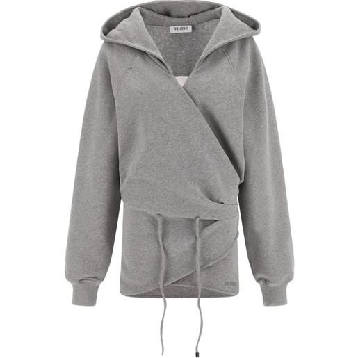 The Attico abito corto con scollo a v - grigio