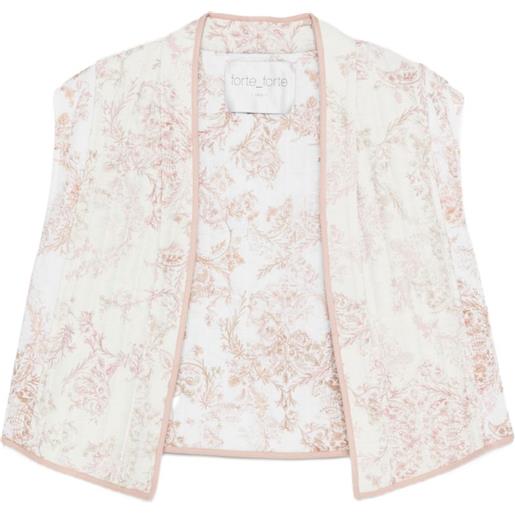 Forte Forte gilet a fiori - bianco