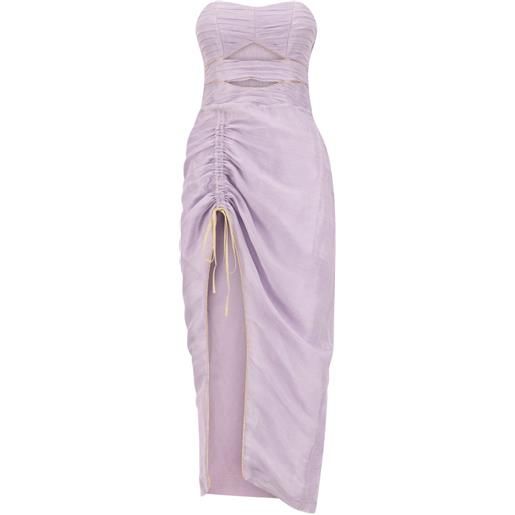 SANA OSMANI abito midi fern con dettaglio cut-out - viola