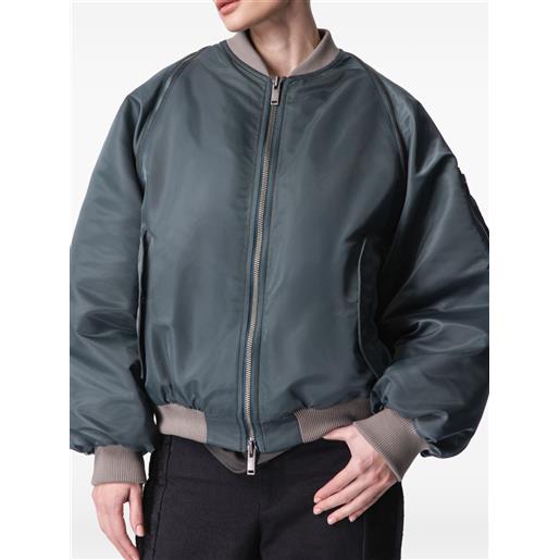 ARTICLE TEN bomber con inserti in shearling - blu