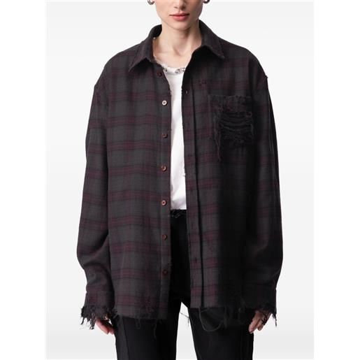 ARTICLE TEN gonna in cotone a quadri - grigio