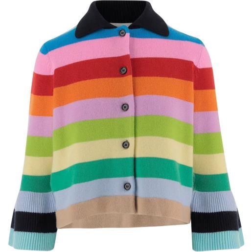 Allude cardigan a righe - blu