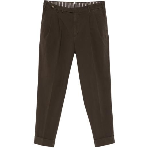 PT Torino pantaloni con pinces - marrone
