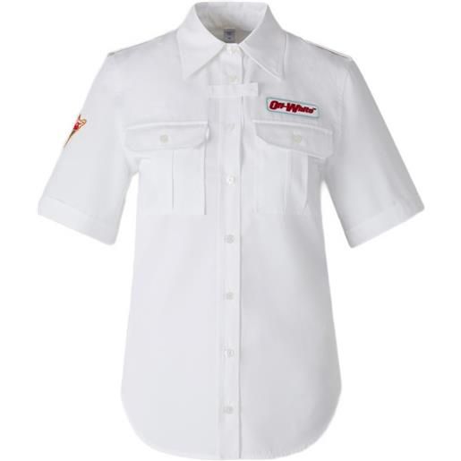 Off-White camicia con applicazione - bianco