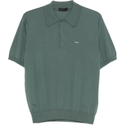 Prada polo con logo - verde