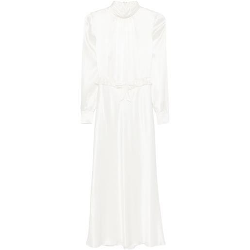 Alessandra Rich abito midi a collo alto - bianco