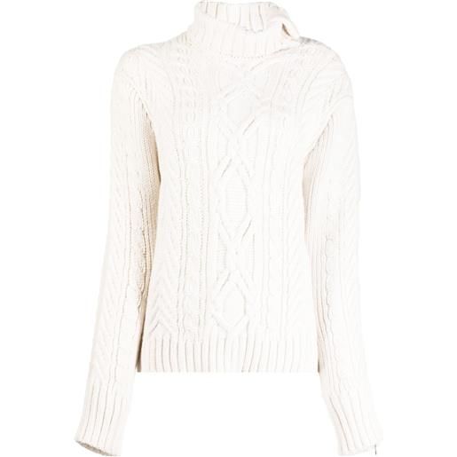 Monse maglione con zip - toni neutri