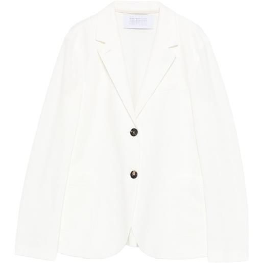 Harris Wharf London blazer con lavorazione a nido d'ape - bianco