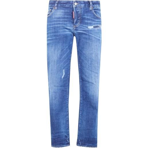 DSQUARED2 jeans con effetto vissuto - blu