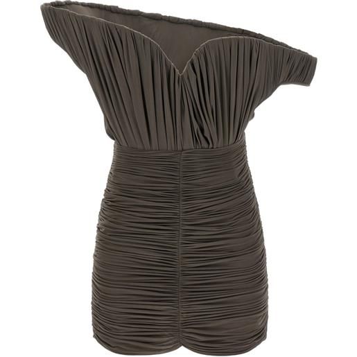 Magda Butrym 33 draped one-shoulder mini dress - marrone