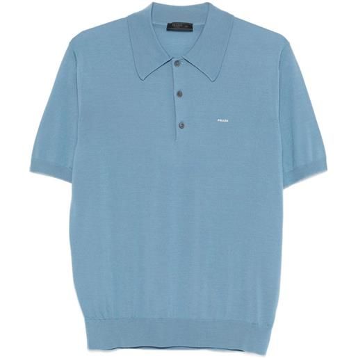 Prada polo con bottoni - blu