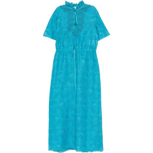 Valentino Garavani abito lungo in pizzo - blu