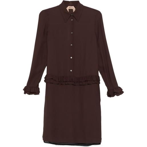 Nº21 abito con ruches - marrone