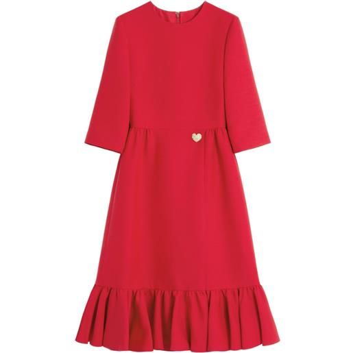 Valentino Garavani abito midi in crêpe - rosso