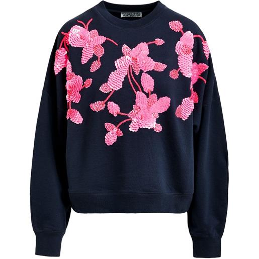 Essentiel Antwerp felpa con paillettes - blu