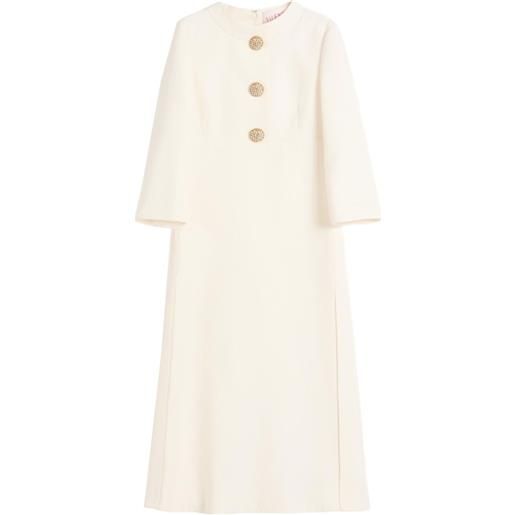 Valentino Garavani abito midi crepe couture - bianco