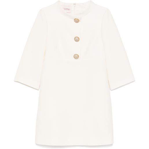 Valentino Garavani abito crepe couture corto - toni neutri