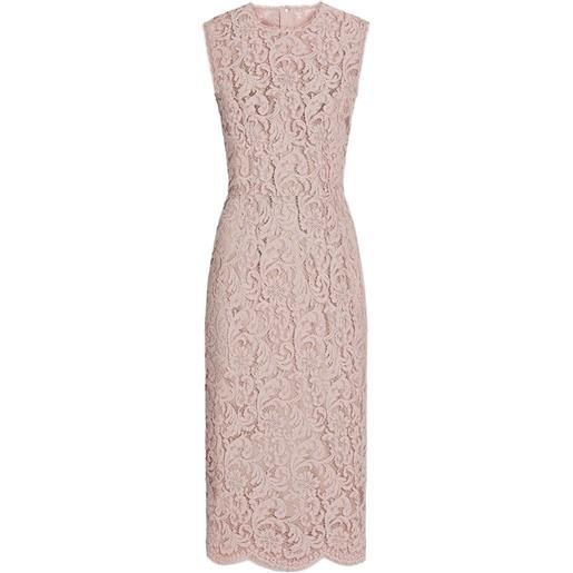 Dolce & Gabbana abito in cordonetto midi - rosa