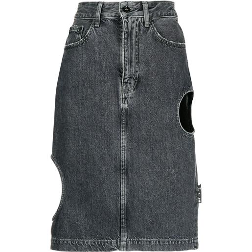 Off-White gonna a matita denim meteor - blu