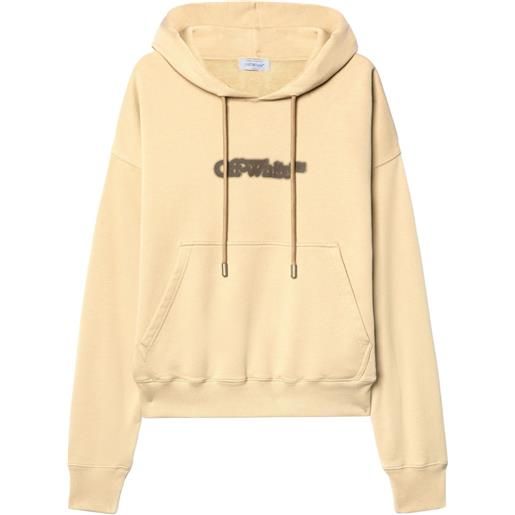 Off-White felpa spray arrow skate con cappuccio - toni neutri