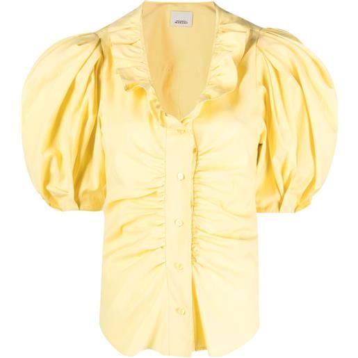 ISABEL MARANT blusa con ruches - giallo