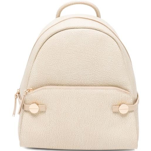 Borbonese zaino con manico medio - toni neutri