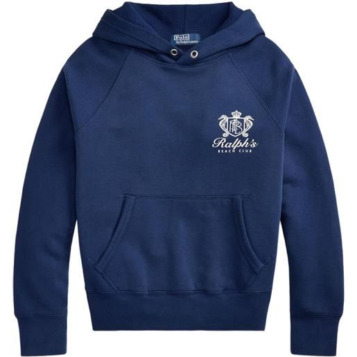 Polo Ralph Lauren felpa con cappuccio e logo - blu