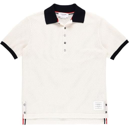 Thom Browne polo in cashmere - toni neutri