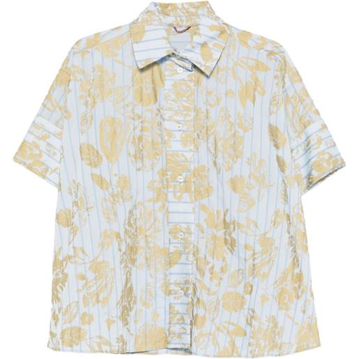 Antonio Marras camicia a righe con stampa a fiori - blu