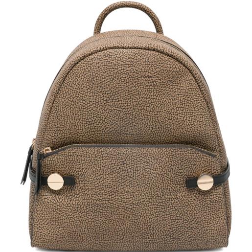 Borbonese zaino medio con manico rotondo - marrone