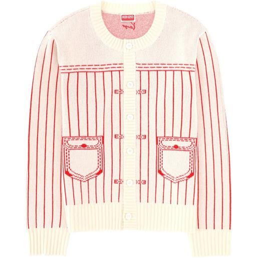 Kenzo cardigan a righe - toni neutri