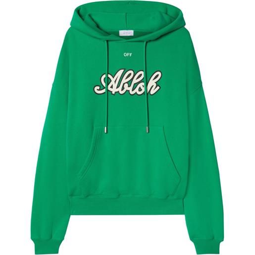 Off-White felpa con stampa - verde