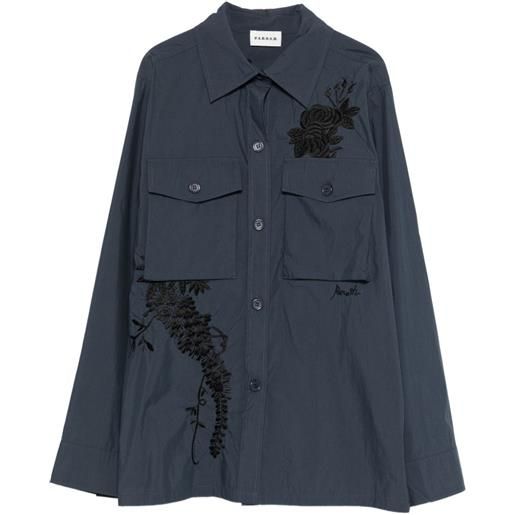 P.A.R.O.S.H. camicia ninja con ricamo - blu