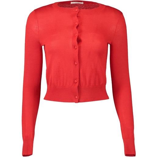 Adam Lippes cardigan worth con bottoni - rosso