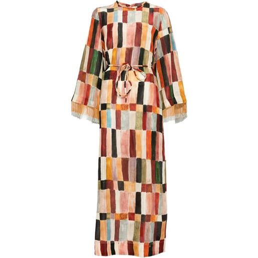 ALEMAIS patterned maxi dress - toni neutri