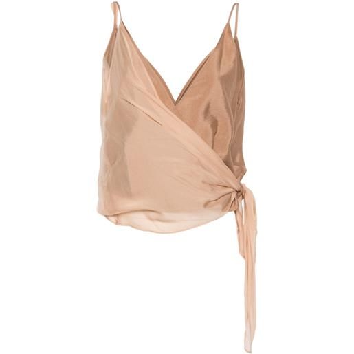 Alysi top con scollo a v - toni neutri